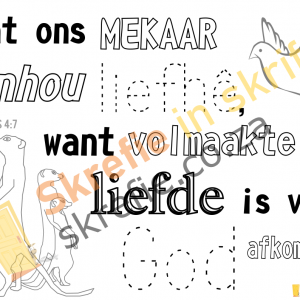 Laat ons mekaar aanhou liefhê – 1 Johannes 4:7 – Bybelaktiwiteit