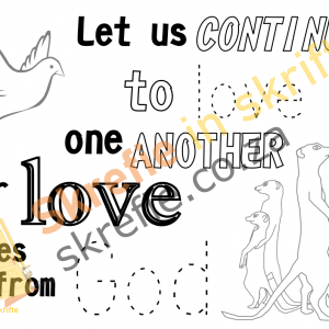 Let us continue to love one another – 1 John 4:7 – Bible activity